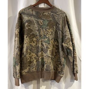 Vintage Realtree Sweatshirt Mens Camo Hunting‎ Crewneck Sweater Advantage 90s